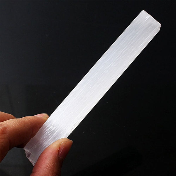 3x Selenite Crystal Sticks Transparent Gypsum Reiki Healing Energy Mineral Wands