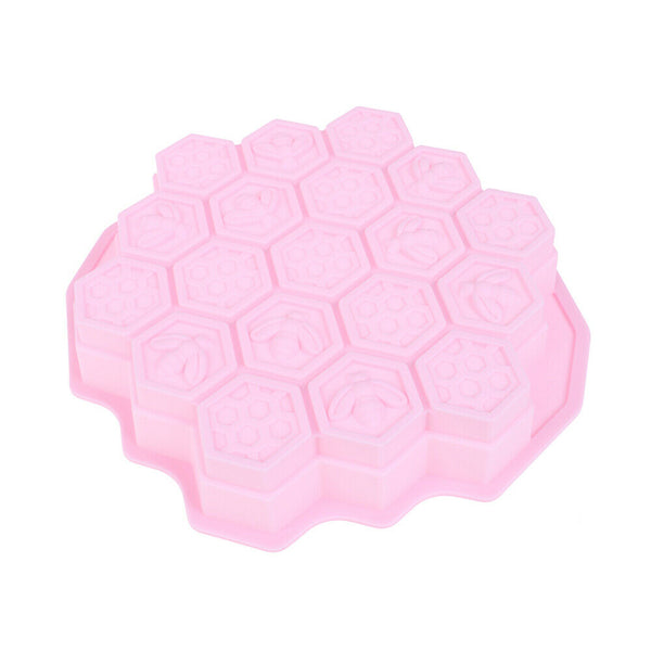 Silicone Bee Honeycomb Cake Mould Chocolate Soap Candle Bakeware Mold - Lets Party