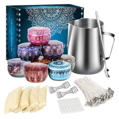 122PCS Candle Making Kit Diy Candle Craft Tool Set Pouring Pot Wick Wax Kit Gift