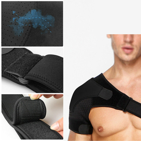 Pain Relief Shoulder Brace Rotator Cuff Support Therapy Belt Sleeve Men Unisex - Lets Party