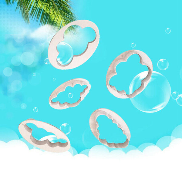 5 Pcs Clouds Cookie Cutters Baking Decorating Mold Fondant Biscuit Cutters Tool - Lets Party