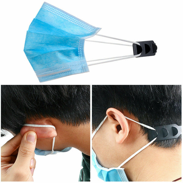 Face Mask Adjustable Ear Hook Strap Extension Release Pain Ear Saver Buckle  - Lets Party