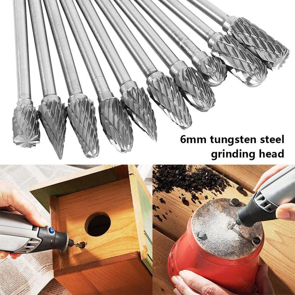 20x Solid Carbide Burrs For Dremel Rotary Tool 3mm Drill Die Grinder Carving Bit