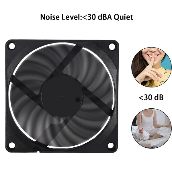 4PCS Brushless Silent Compute Fan 80x80x10mm DC 12V PC Case Cooling Fans Black A - Lets Party