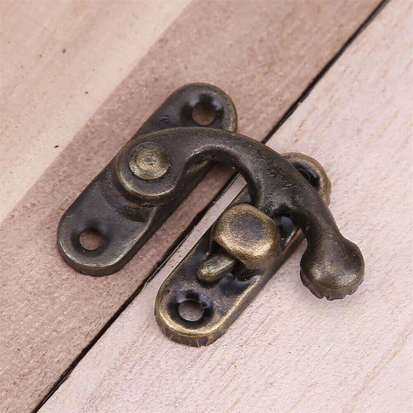 Antique Metal Catch Curved Buckle Horn Lock Clasp Hook Jewelry Box Pad ❤