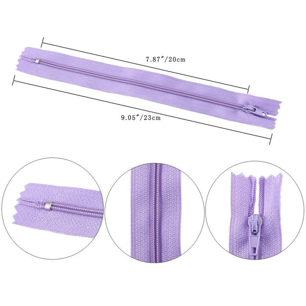 20PCS Nylon Zippers Sewing Tool Edge Puller Zip Tailor Zipper Mixed Color DIY