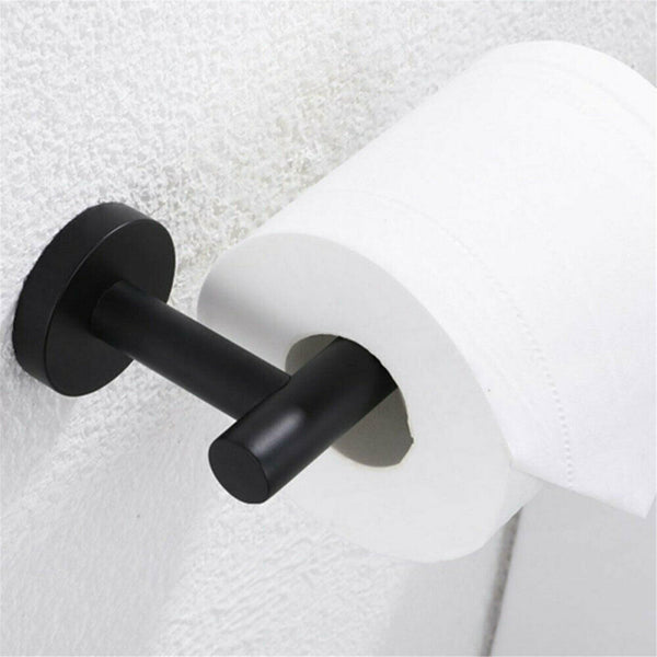 1X Mounted Toilet Paper Roll Holder Stainless Steel Hook Bathroom Wall StorageAU