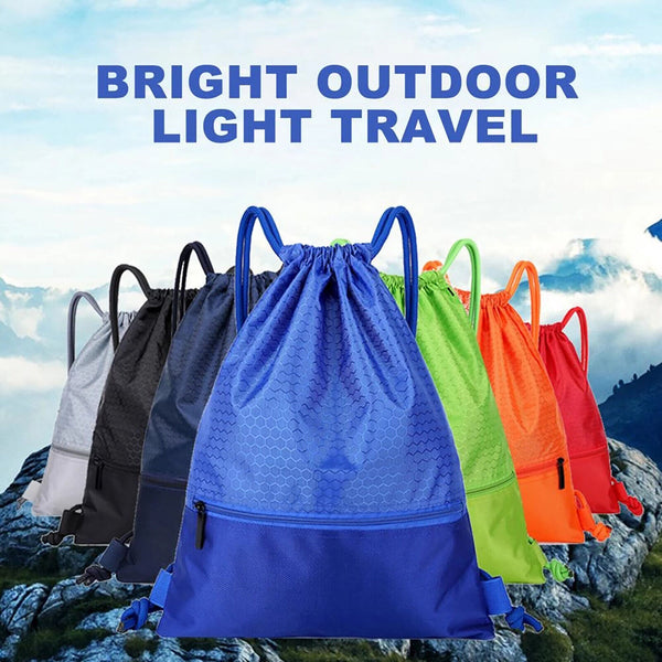 Backpack Sport Pack String Tote Gym Bag Cinch Sack School Drawstring Capacity
