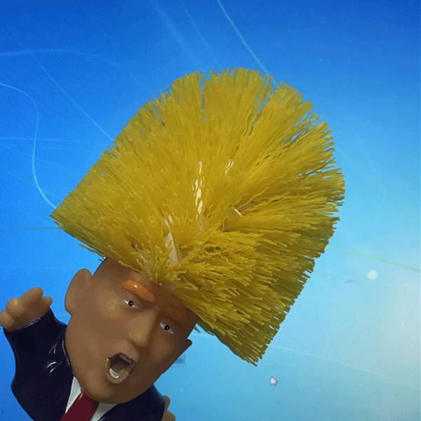 Donald Trump Toilet Brush Bowl Gag Gift Hand Made Home Cleaner Brush Gift Toy AU
