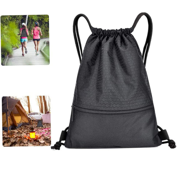 Backpack Sport Pack String Tote Gym Bag Cinch Sack School Drawstring Capacity