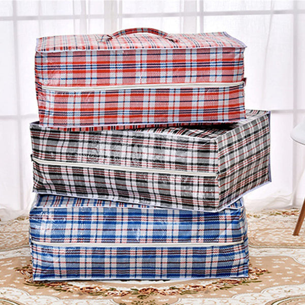 3/6/12X Stripe Bag Packing Storage Strip Shopping Travel Check House Moving Bags