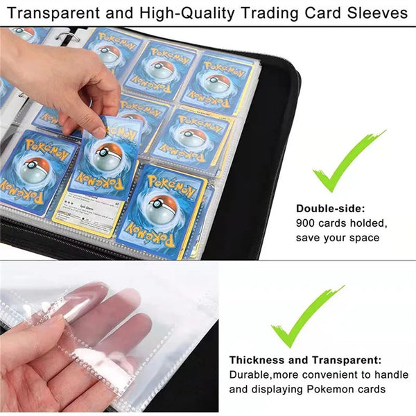 900 Pockets Card Album Spots Binder Book Card Collectors Holder Case For Cards