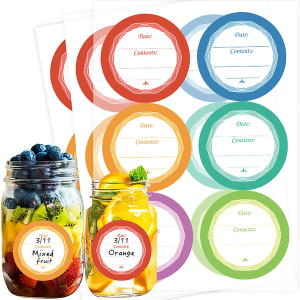 60PCS Printed Spice Jar and Pantry Label Set Date label Round Stickers Labels AU