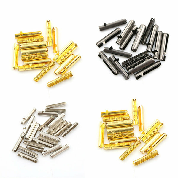 30Pcs Metal Aglets DIY Shoelaces Repair Shoe Lace Tips Replacement Heads Ends AU