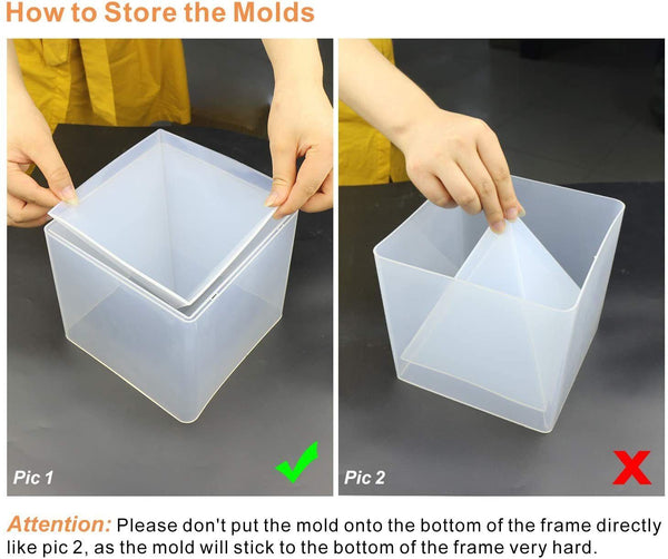 Large Pyramid Shape Silicone Mould Resin Epoxy Casting Jewelry Craft Tools 15cm