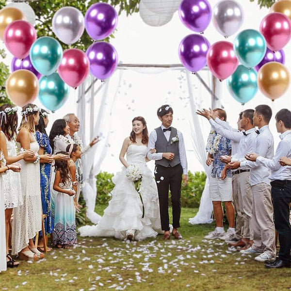 12inch/30cm Metallic Birthday Balloons Chrome Metal Balloons Party Wedding Decor