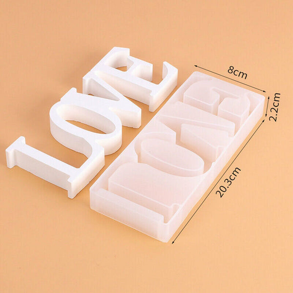 2pcs LOVE Sign Resin Casting Mold Silicone Jewelry Making Epoxy Mould Craft Tool