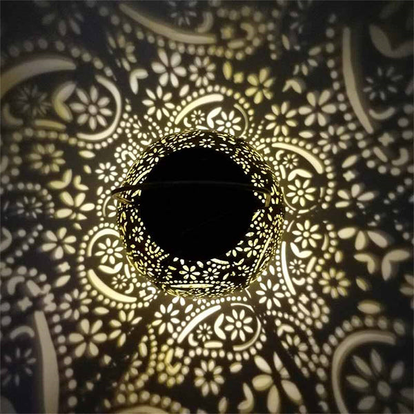 2PCS Solar Powered LED Morrocan Lantern Hanging Outdoor Garden Lamp Light Adorn