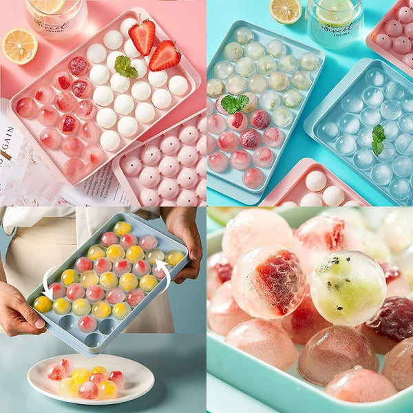33 Grids Ball Maker Round Ball Sphere Whiskey Ice Cube Mould Tray for Freezer AU