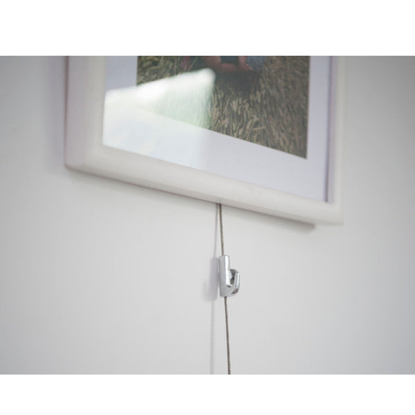 10 x Art Hanging System Hangers Adjustable Picture Hooks FOR Perlon&Steel wire