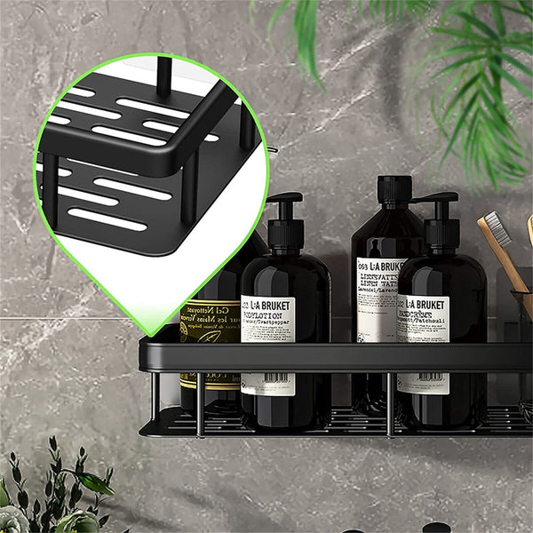 2PCS Self Adhesive Shower Shelf Bathroom Shower Caddy Rack Storage Organiser