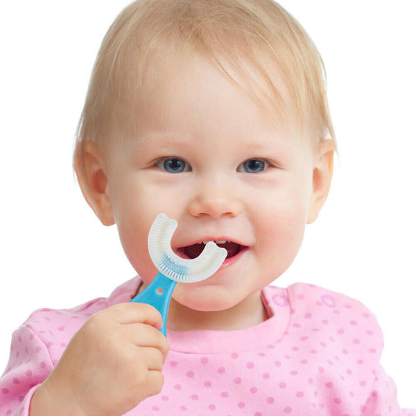 Baby Toothbrush U-shaped Silicone Brush Head Cleaning Teeth for Kids 2-12 Year - Lets Party