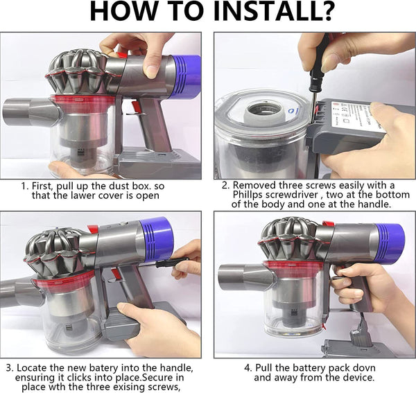 Replacement Battery For Dyson V7 SV11 Motorhead Pro Animal Fluffy 238386-10 Sony - Lets Party