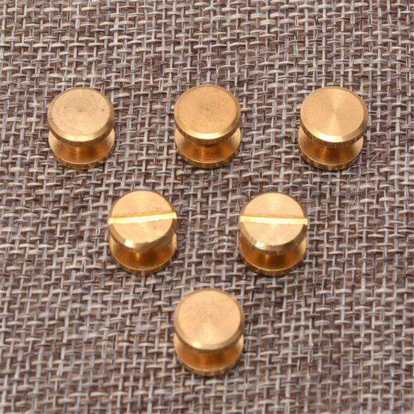 20x Belt Screw Leather Craft Chicago Nail Brass Rivets Stud Head Wallet Round AU