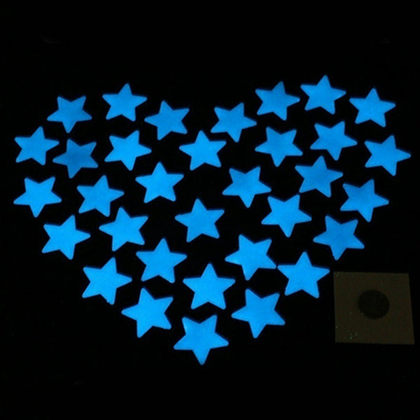 100-200Pcs Home Wall Glow In The Dark Stars Stickers Baby KIDS Decal Luminous AU - Lets Party