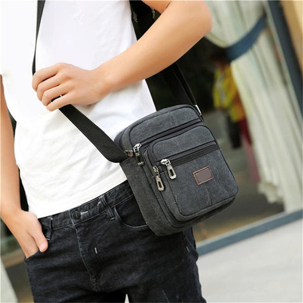 Retro Men's Canvas Shoulder Messenger Bag Crossbody Satchel Travel Man's Bags AU