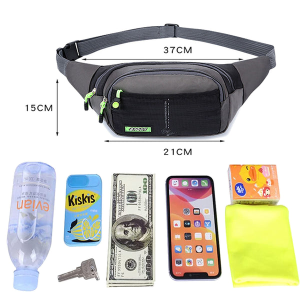 Fanny Pack Zip Pouch Men/Women Handy Belt Hiking Climbing Sport Bum Waist Bag AU