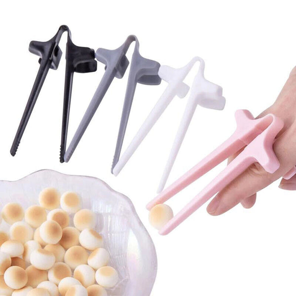 16PCS Free-Hands Snack Chopsticks Play Games Finger Chopsticks Clip Snacks Tools