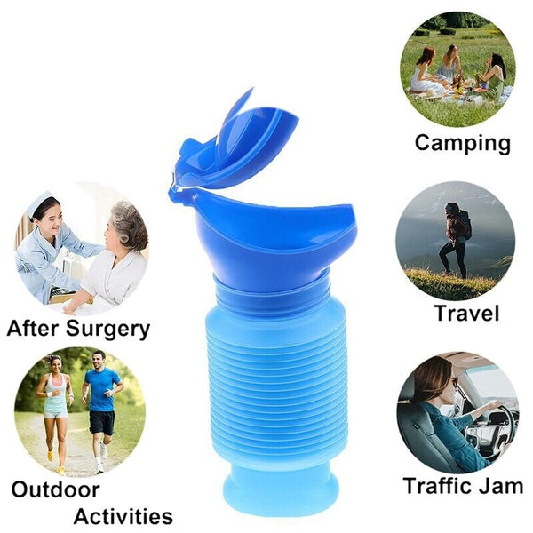 Travel Camping Pee Bottle Portable Urinal Female Emergency Kit Car Toilet Male