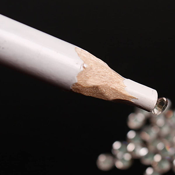 2-20 Nail Art Picker Pencil Point Drill Pens Beads Cross Dotting Pick Up Wax Pen - Lets Party