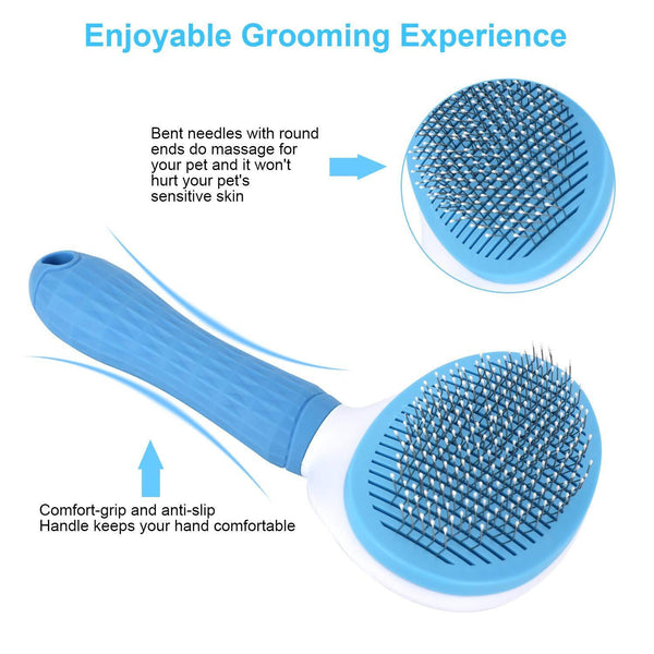 Grooming Brush For Dog Cat Deshedding Tool Rake Comb Fur Remover Reduce Pet Hair