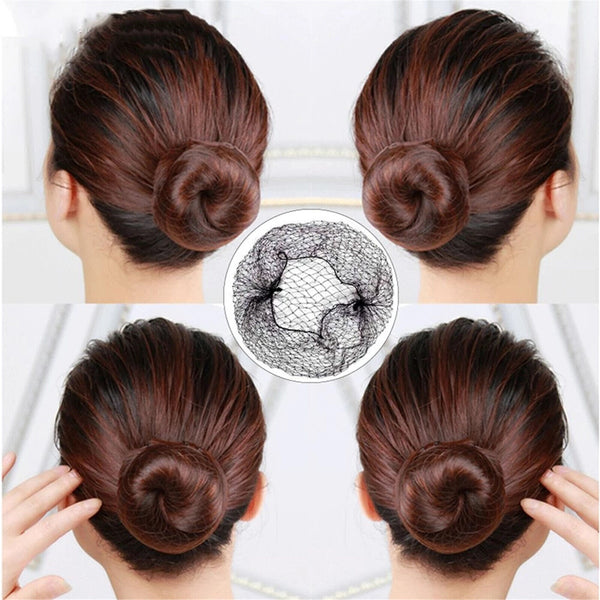 20Pcs Ballet Bun Net Invisible Dance Hair Net Elastic Edge Mesh Net Bun Cover AU
