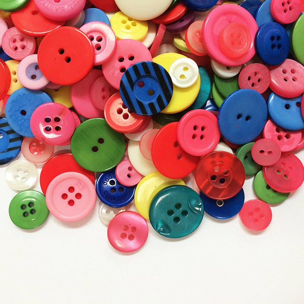 400X Candy Buttons Resin Round Mixed Colour 9-20mm Craft Plastic Sewing Festival