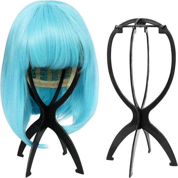 Stand Stable Wig Holder Durable Folding Hat Cap Display Tool Wig Hair 4colours