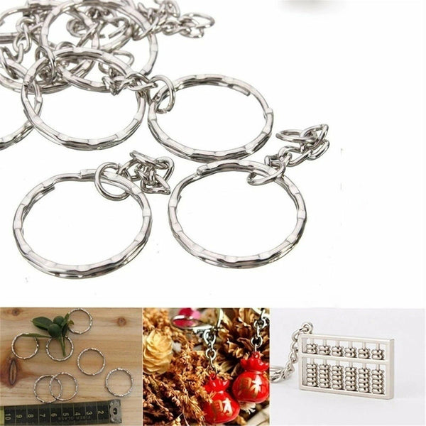 10x Heat Shrink Paper Film Sheets + 100x Keyring Chain for DIY Pendants Making - Lets Party