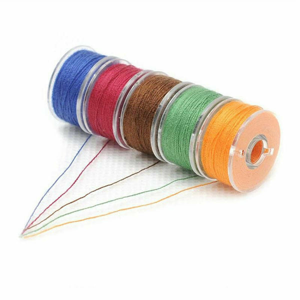 36/50Pcs Multicolor Thread Sewing Machine Bobbins Thread Embroidery Accessori AU
