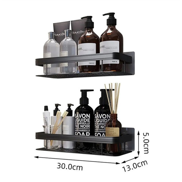 2PCS Self Adhesive Shower Shelf Bathroom Shower Caddy Rack Storage Organiser