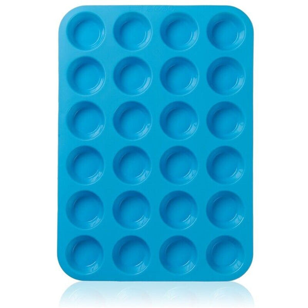 24 Cavity Pan Tray Silicone Mould Mini Cupcake Cookie Baking Mold Muffin Cup AU