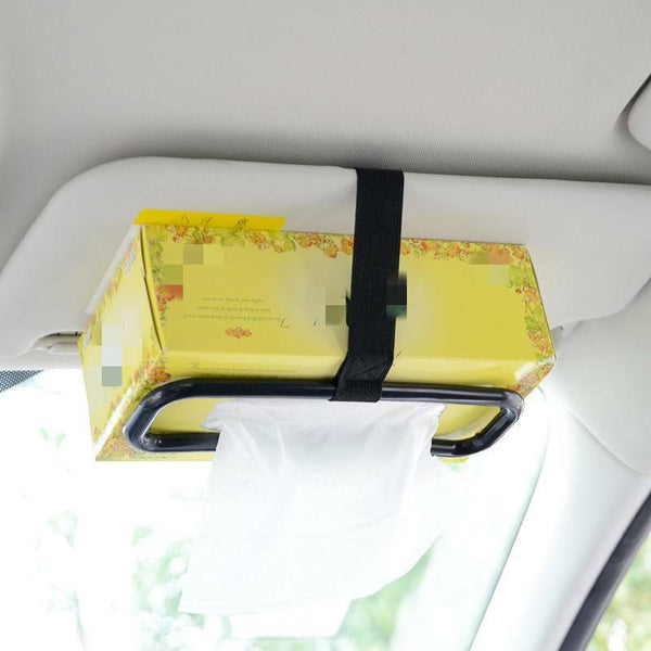 Car Tissue Holder Auto Elastic Belt Sun Visor Napkin Box Back Seat Rack Paper AU
