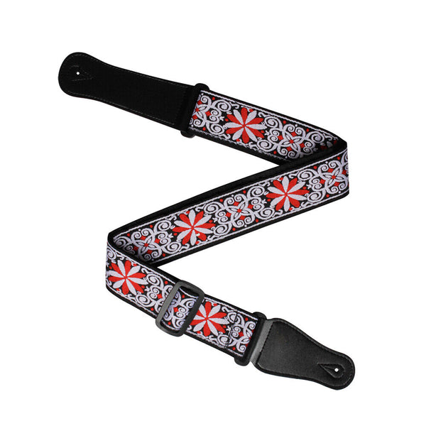 Adjustable Guitar Strap Embroidery Thickening Electric Acoustic Guitar Bass Belt