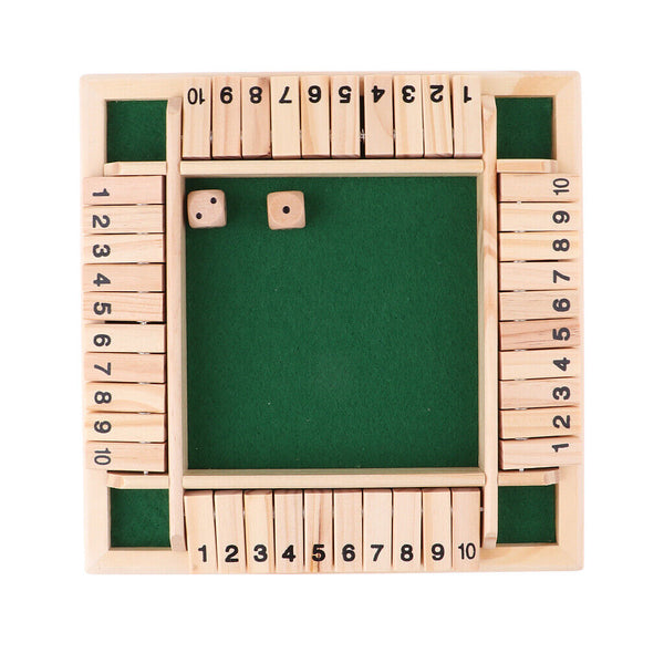 New Shut the Box Game Wooden Board Number Drinking Dice Toy Family Traditional