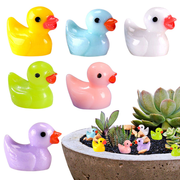 100PCS Luminous Realistic Party Decor Resin Christmas Mini Tiny Ducks Birthday