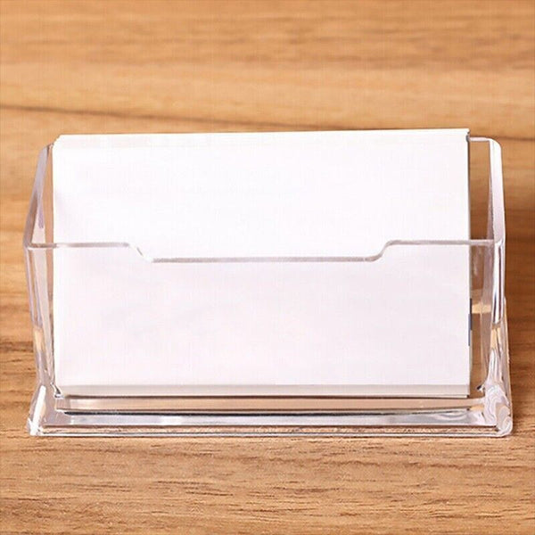 10 X Clear Desktop Business Card Holder Display PMMA Stand Plastic Desk Shelf AU