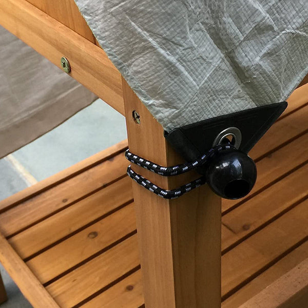 20-200X 18cm Elastic Ball Bungee Loop Cord Wire Fix Ties Strap Canopy Tent Black