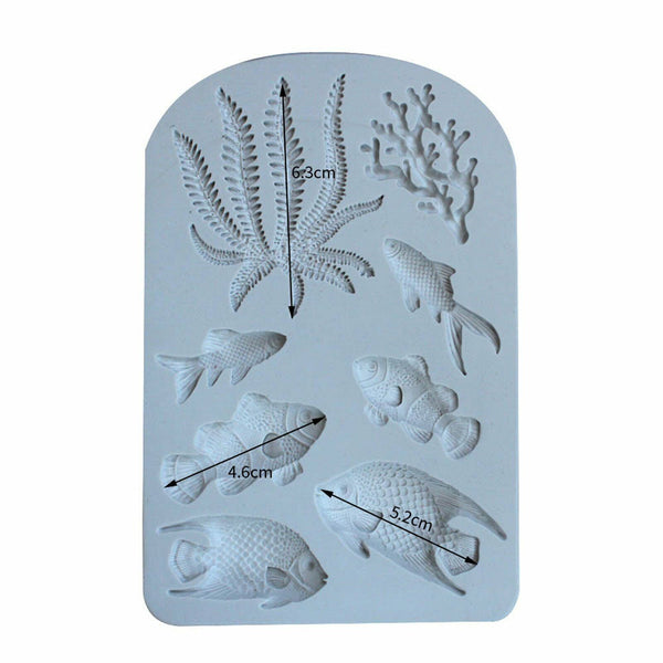 Sea Beach Nautical Animals Mermaid Silicone Fondant & Chocolate Mould Mold