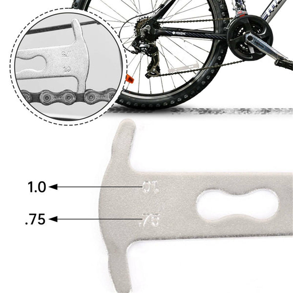 2PCS Chain Checker Bike Measure Tool Repair Checker Wear Indicator Bicycle Gauge